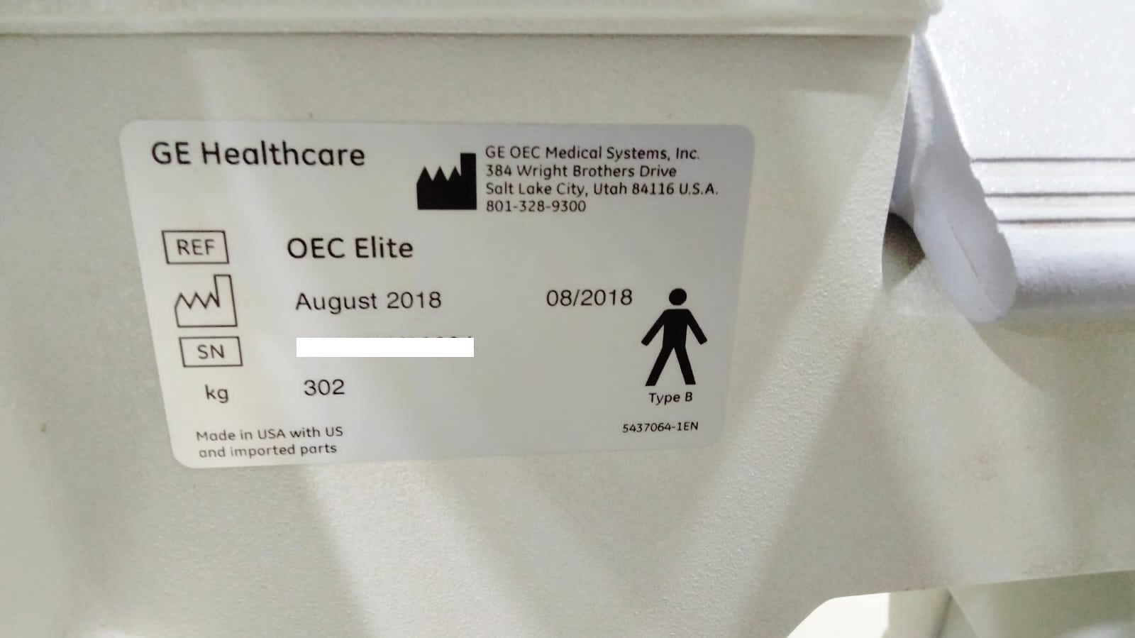 20Med C Arm or Mobile Image Intensifier GE HEALTHCARE OEC Elite CFD